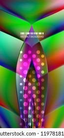 Abstract colorful background graphics template with blended multiple geometric objects