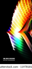 Abstract colorful background graphics template with blended multiple geometric objects