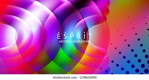 Abstract colorful background graphics template with blended multiple geometric objects