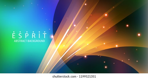 Abstract colorful background graphics template with blended multiple geometric objects