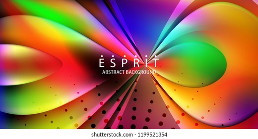 Abstract colorful background graphics template with blended multiple geometric objects