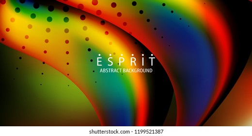 Abstract colorful background graphics template with blended multiple geometric objects