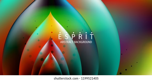 Abstract colorful background graphics template with blended multiple geometric objects