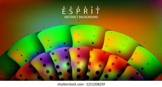 Abstract colorful background graphics template with blended multiple geometric objects