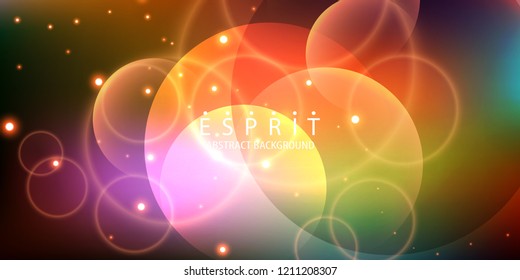 Abstract colorful background graphics template with blended multiple geometric objects