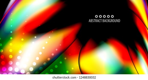 Abstract colorful background graphics template with blended multiple geometric objects