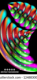 Abstract colorful background graphics template with blended multiple geometric objects