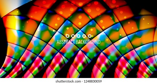 Abstract colorful background graphics template with blended multiple geometric objects