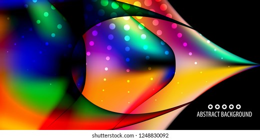 Abstract colorful background graphics template with blended multiple geometric objects