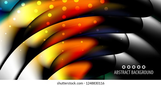 Abstract colorful background graphics template with blended multiple geometric objects