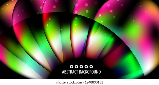 Abstract colorful background graphics template with blended multiple geometric objects