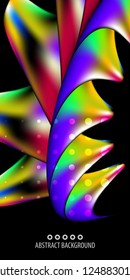 Abstract colorful background graphics template with blended multiple geometric objects