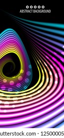 Abstract colorful background graphics template with blended multiple geometric strip objects