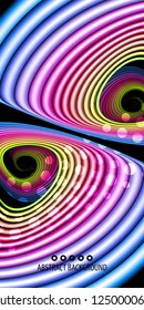 Abstract colorful background graphics template with blended multiple geometric strip objects