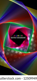 Abstract colorful background graphics template with blended multiple geometric strip objects