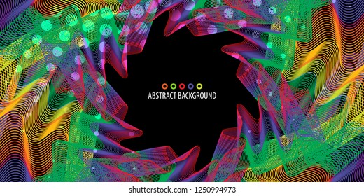 Abstract colorful background graphics template with blended multiple geometric strip objects