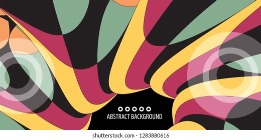 Abstract colorful background graphics template with blended multiple geometric objects