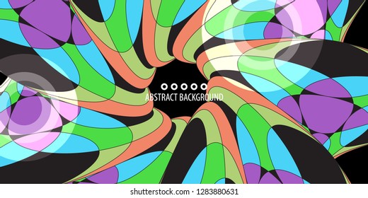Abstract colorful background graphics template with blended multiple geometric objects