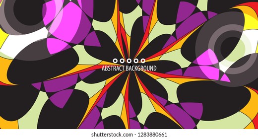 Abstract colorful background graphics template with blended multiple geometric objects