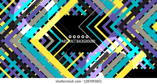 Abstract colorful background graphics template with blended multiple geometric objects