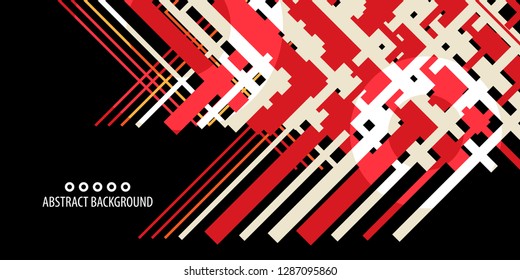 Abstract colorful background graphics template with blended multiple geometric objects