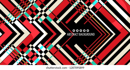 Abstract colorful background graphics template with blended multiple geometric objects