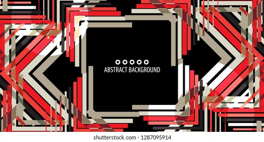 Abstract colorful background graphics template with blended multiple geometric objects