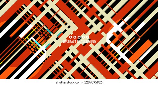 Abstract colorful background graphics template with blended multiple geometric objects