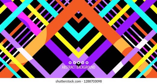 Abstract colorful background graphics template with blended multiple geometric objects