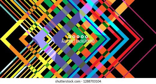 Abstract colorful background graphics template with blended multiple geometric objects