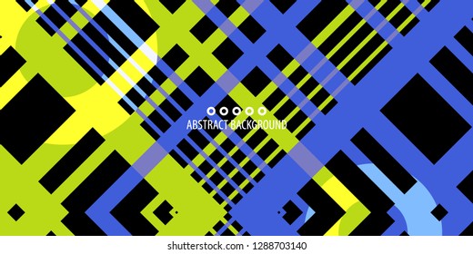 Abstract colorful background graphics template with blended multiple geometric objects
