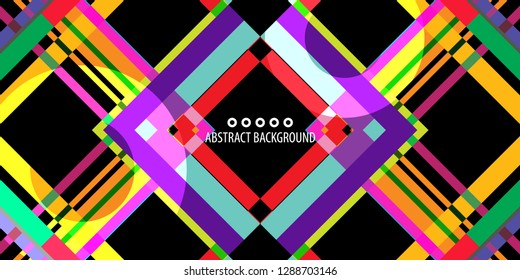 Abstract colorful background graphics template with blended multiple geometric objects