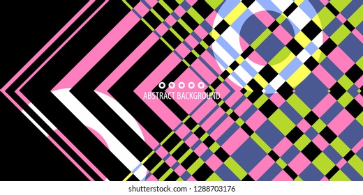 Abstract colorful background graphics template with blended multiple geometric objects