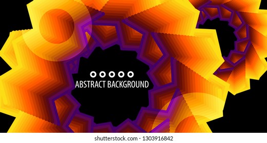 Abstract colorful background graphics template with blended multiple geometric objects