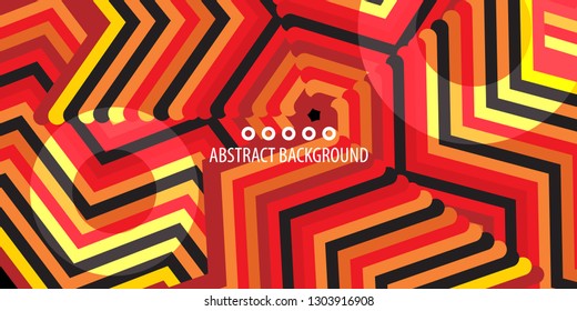Abstract colorful background graphics template with blended multiple geometric objects