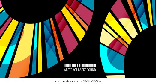 Plantilla gráfica de fondo de color abstracto con varias formas geométricas combinadas