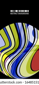 Abstract colorful background graphics template with blended multiple geometric shapes