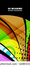 Plantilla gráfica de fondo de color abstracto con varias formas geométricas combinadas