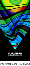 Abstract colorful background graphics template with blended multiple geometric shapes