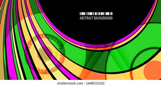 Abstract colorful background graphics template with blended multiple geometric shapes
