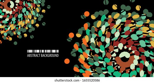 Plantilla de gráficos de fondo de color abstracto con varios puntos combinados