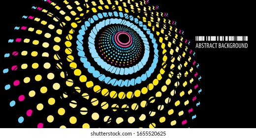 Abstract colorful background graphics template with blended multiple dots