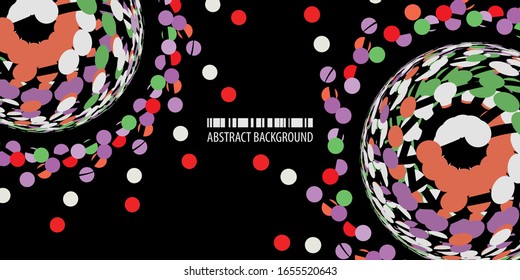 Abstract colorful background graphics template with blended multiple dots