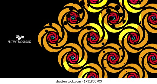 Abstract colorful background graphics template with blended multiple abstract shapes