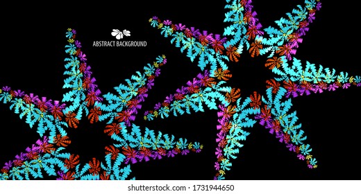 Plantilla gráfica de fondo colorida abstracta con varias formas abstractas combinadas