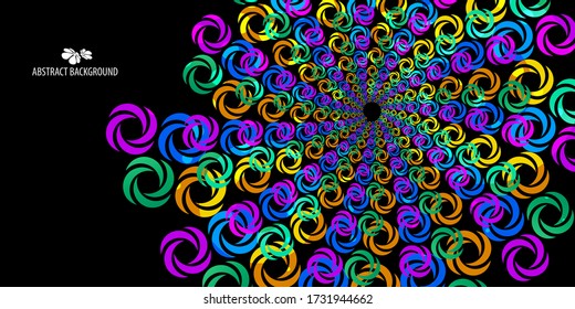 Plantilla gráfica de fondo colorida abstracta con varias formas abstractas combinadas