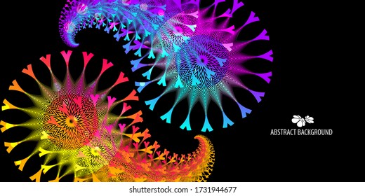 Plantilla gráfica de fondo colorida abstracta con varias formas abstractas combinadas