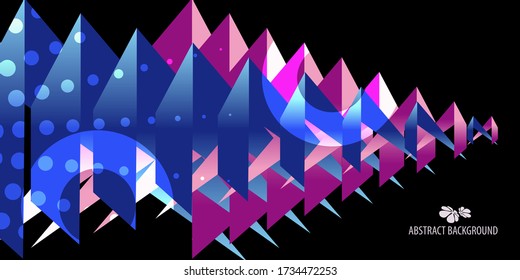 Plantilla gráfica de fondo colorida abstracta con varias formas abstractas combinadas