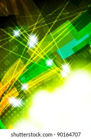 Abstract colorful background in green color