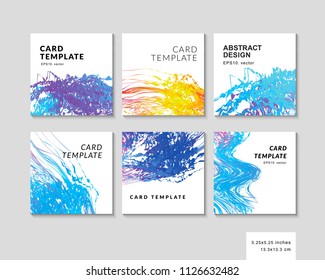 The abstract colorful background for greeting card. 13.3x13.3 cm. 5.25x5.25 inches. EPS 10. Vector